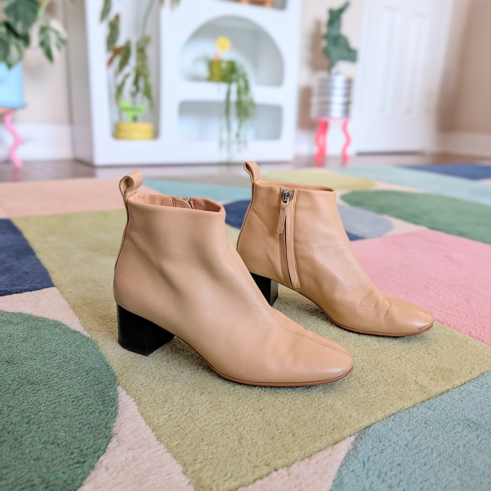 Everlane Leather Tan Ankle Boots